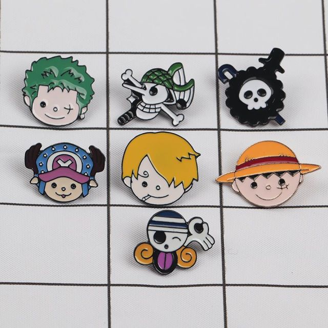Anime One Piece Pins Luffy Straw Hat Zoro Sanji Usopp Chopper